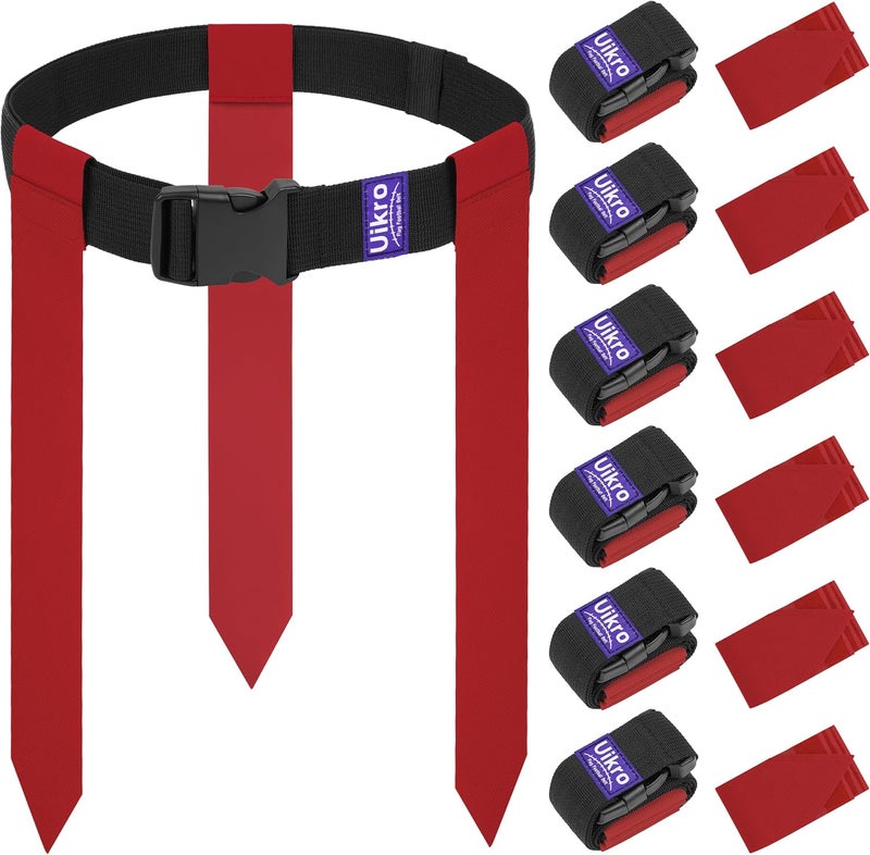 Uikro Flag Football Belts, 7 Player Flag Football Set, 21 Flags for Flag Football for Kids Youth Adults Training Sports - Image 1